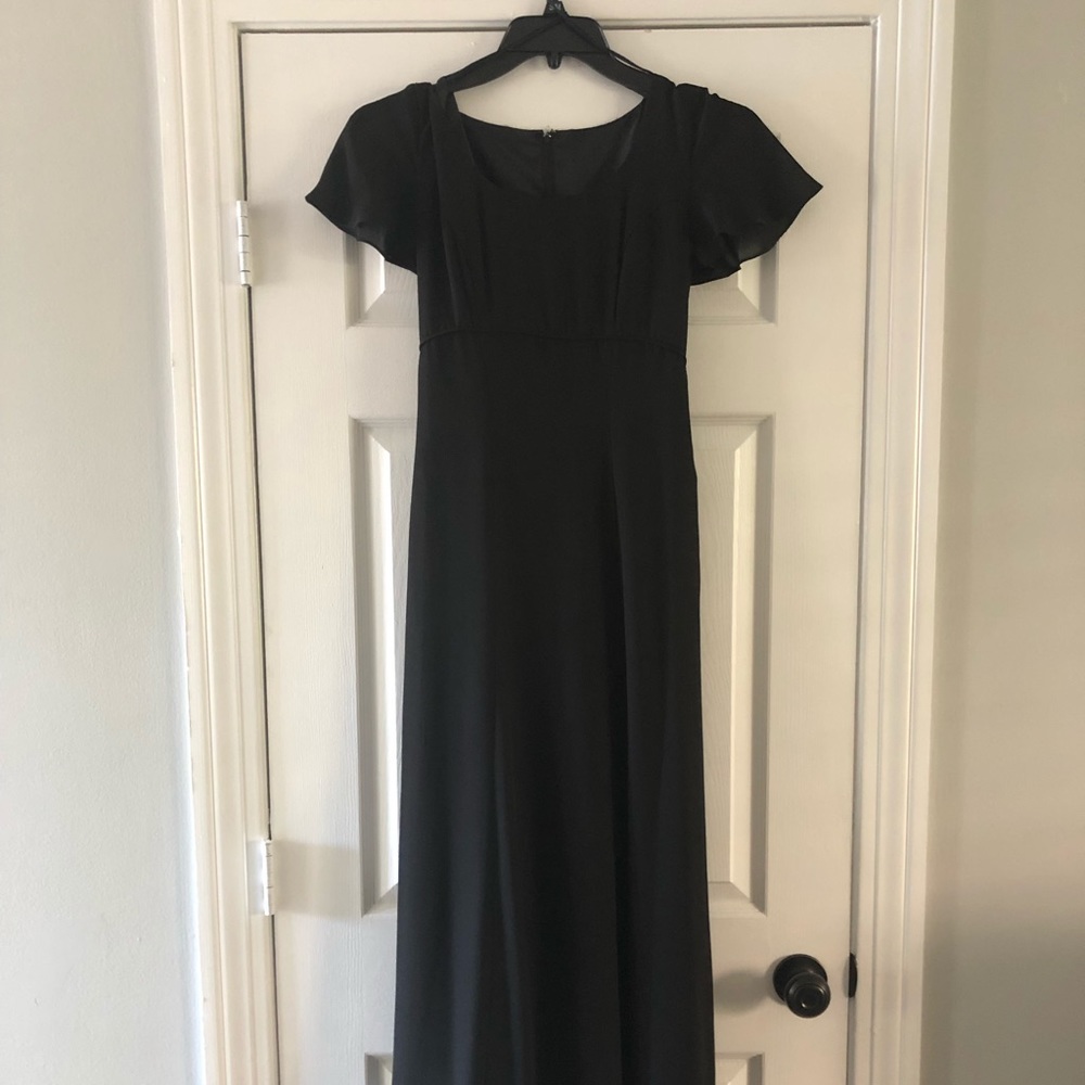 Black formal dress.